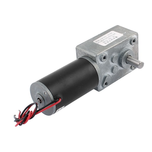 DC 24V 60RPM 8mmx15mm Dual D-Shape Shaft Electric Power Turbo Worm ...