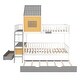 preview thumbnail 4 of 7, Full over Full Bunk Bed with Twin Size Trundle,Farmhouse Bed with Drawer and Storage Box,Housebed