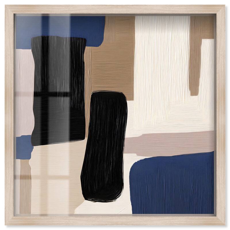 Blue Quietude I Shadowbox by Art Remedy - Natural - 24" x 24"