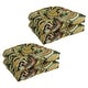preview thumbnail 25 of 23, 19-inch Rounded Back Indoor/Outdoor Chair Cushions (Set of 4) - 19" x 19" Hadia Franco Noir