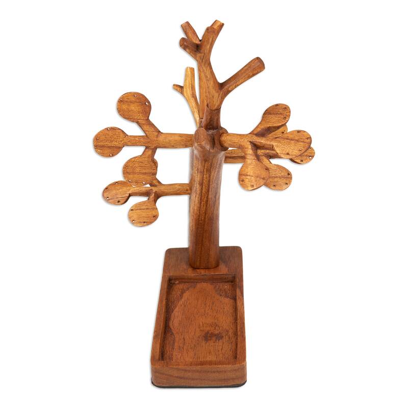 Novica Handmade Sylvan Enchantment Wood Jewelry Stand