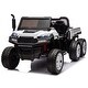 preview thumbnail 23 of 38, 24V 2-Seater UTV-XXL Ride On Truck with Dump Bed for kid,Ride On 4WD UTV with 6 Wheels,Tipping and Openable Rear Cargo Bed Black