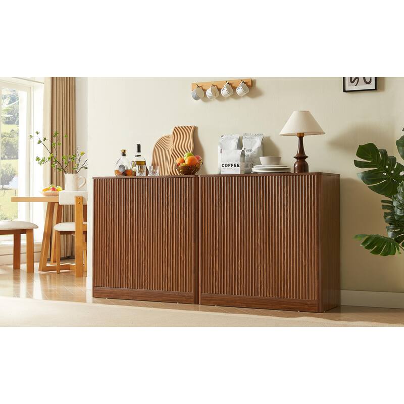 31.5-inch modern wavy sideboard,