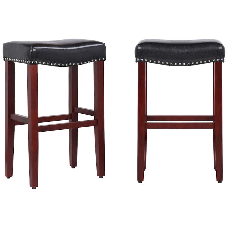 Jameson Upholstered Polyester Cherry 29 Inch Bar Stool (Set Of 2)