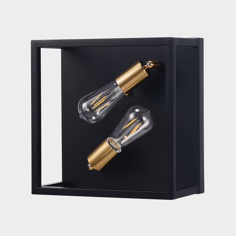 CO-Z 12-inch Industrial Caged Flush Mount Ceiling Light
