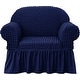 preview thumbnail 19 of 40, Subrtex 1 Piece Armchair Slipcover Seersucker Skirt Stretch Spandex Furniture Protector