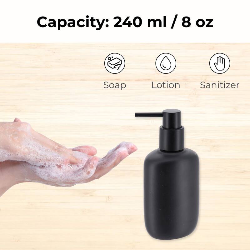 Oval Soap Dispenser - 3.25 L x 2.25 W x 6.75 H