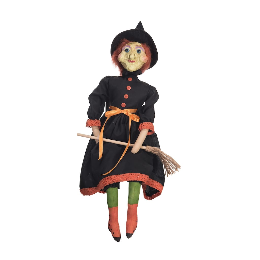 Jasleen Witch Art Doll Halloween Fall Harvest Art Doll Decor Decoration
