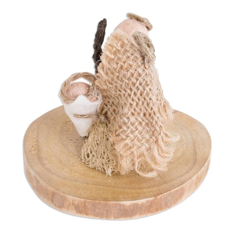 Novica Handmade Quaint Nativity Natural Fiber Nativity Sculpture