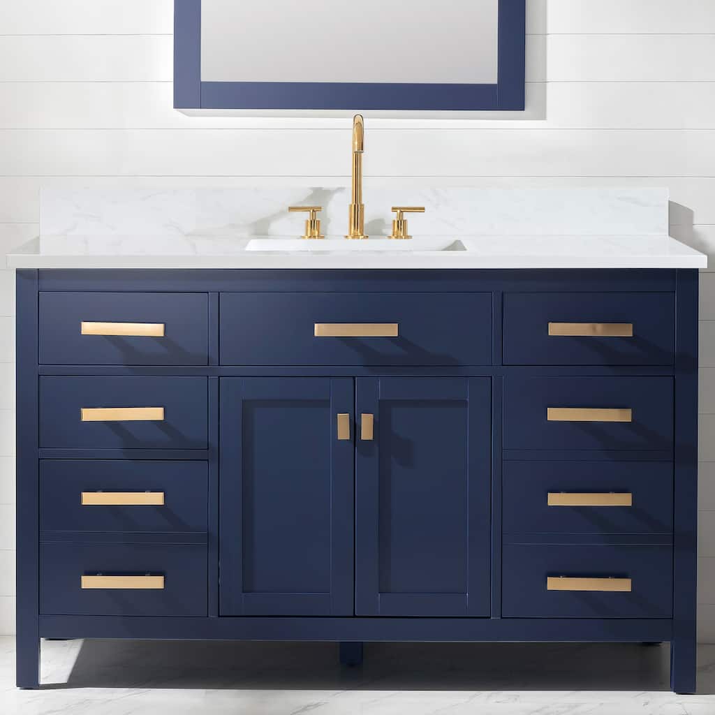 Valentino 54" Single Vanity in Blue