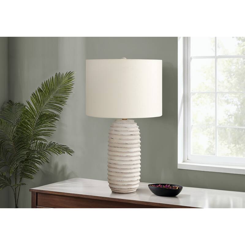 Lighting, 28"h, Table Lamp, Cream Resin, Ivory / Cream Shade, Transitional