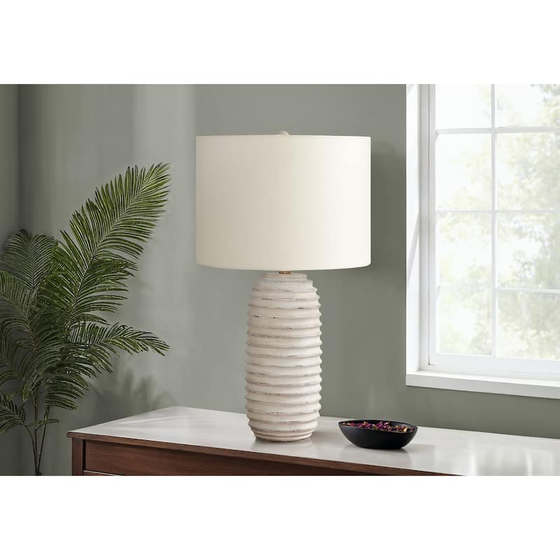 Lighting, 28"h, Table Lamp, Cream Resin, Ivory / Cream Shade
