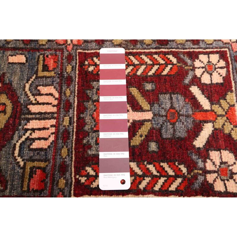 ECARPETGALLERY Hand-knotted Kayseri Vintage Dark Red Wool Rug - 5'3 x 10'0