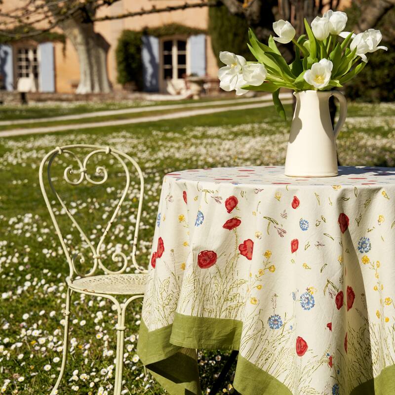 Springfields Multicolored Square Cotton Tablecloth