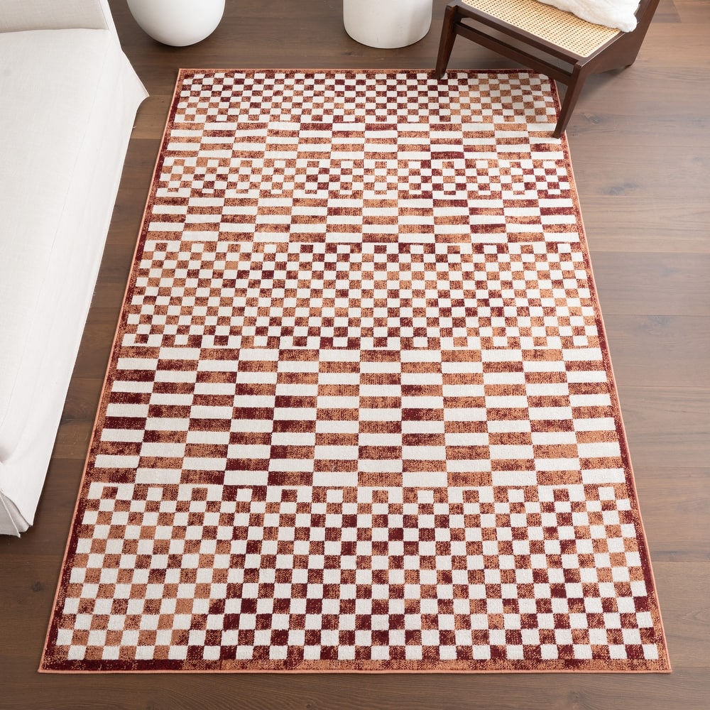 Nuloom Nikita SpinClean Faded Geometric Machine Washable Area Rug