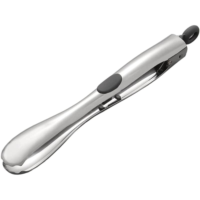 Nambe Curvo All-Purpose Tongs - 1.9" x 14" - Silver