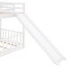 preview thumbnail 16 of 14, Modern Style Wood Bunk Bed with Guardrials, Convertible Ladder and Slide, Solid Construction, White