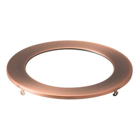 Kichler Direct-to-Ceiling Slim Decorative Trim 6 inch Round Antique Copper