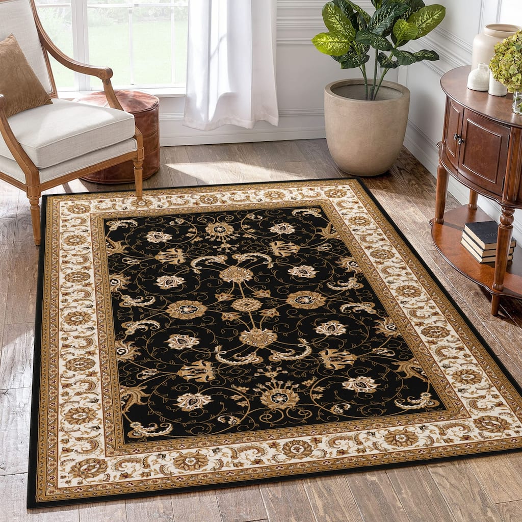 Black 5 ft. 3 in. x 7 ft. 3 in. Area Rug - 7' x 5'