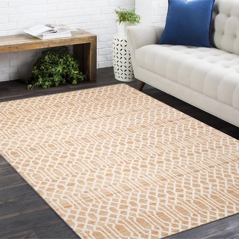 Overton Handmade Modern Contemporary Trellis Area Rug