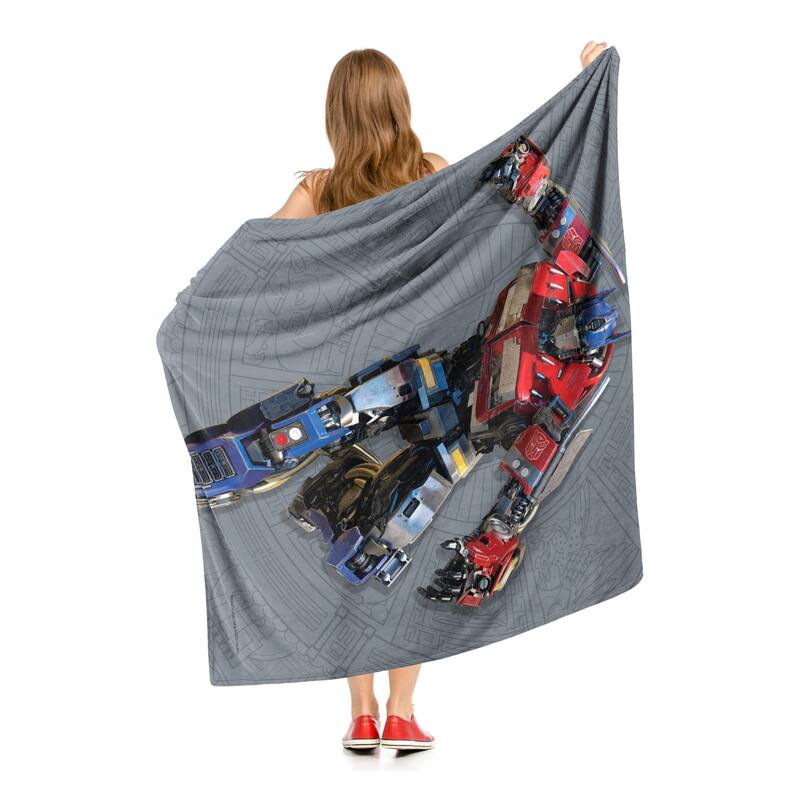 Hasbro Transformers Rise Of The Beasts Optimus Prime Silk Touch Throw Blanket