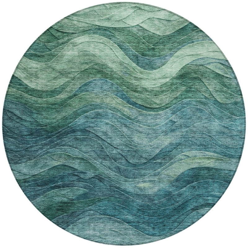 HomeRoots Abstract Transitional Rectangle Outdoor Rug