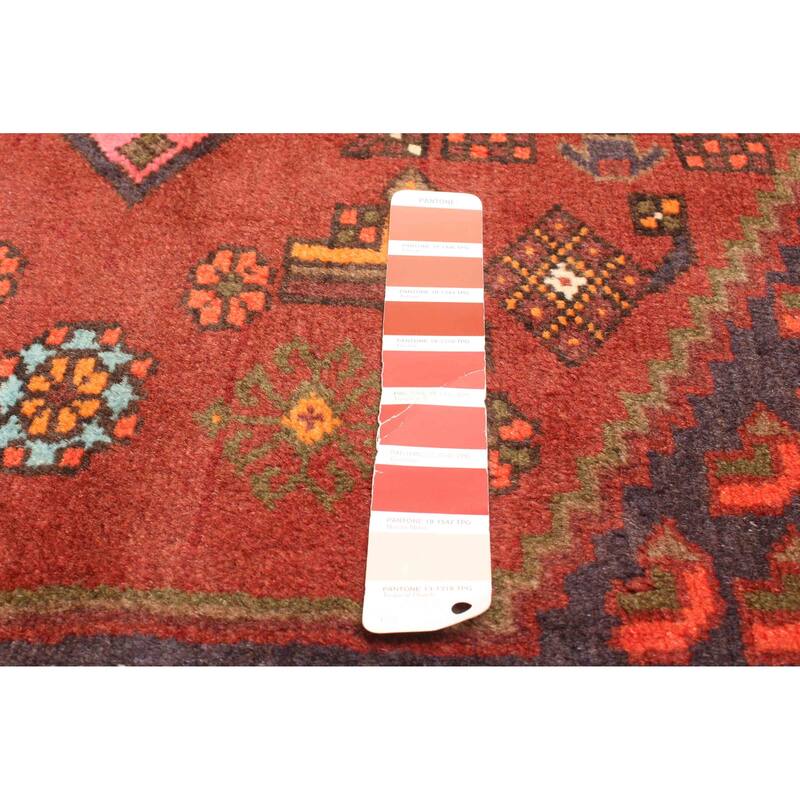 ECARPETGALLERY Hand-knotted Andelz Dark Red Wool Rug - 4'0 x 6'8