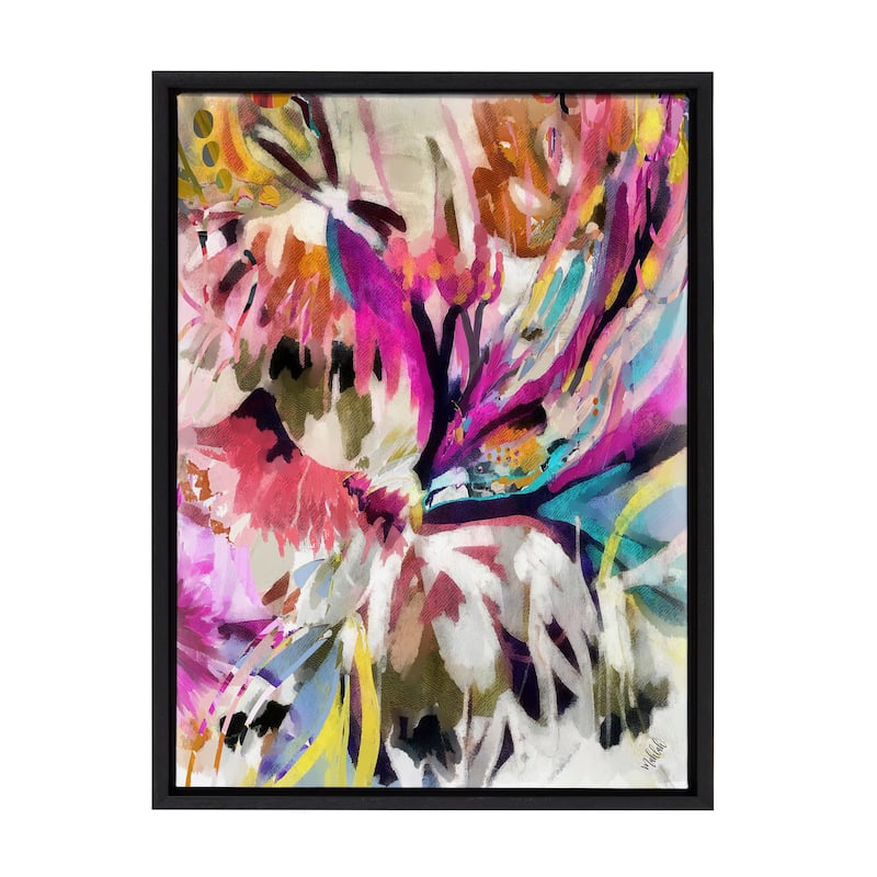 Kate and Laurel Sylvie Amaze Framed Canvas by Inkheart Designs