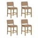preview thumbnail 57 of 58, Nathan James Cohen Faux Leather Counter or Bar Height Stool, Solid Wood Frame with Footrest and Woven Leather Back