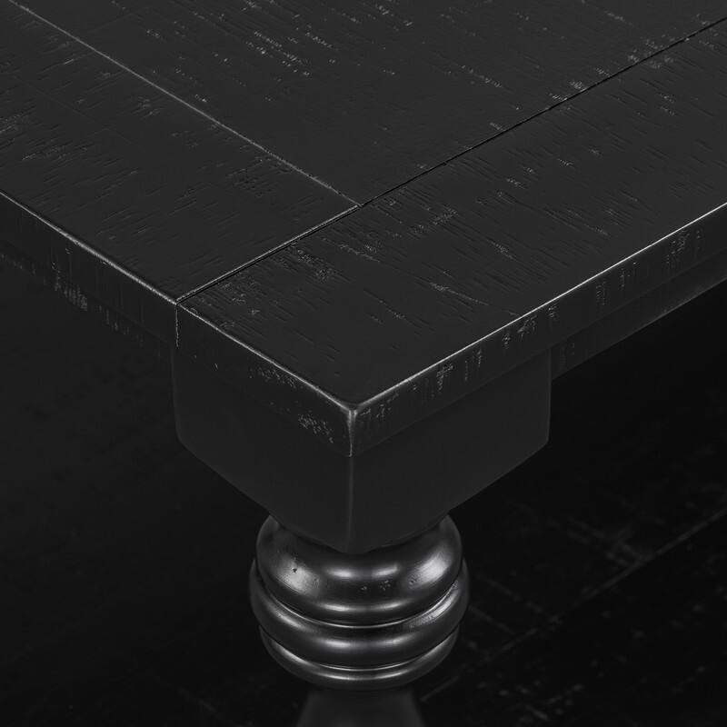 Vintage 45.2" Solid Wood Coffee Table with Open Shelf