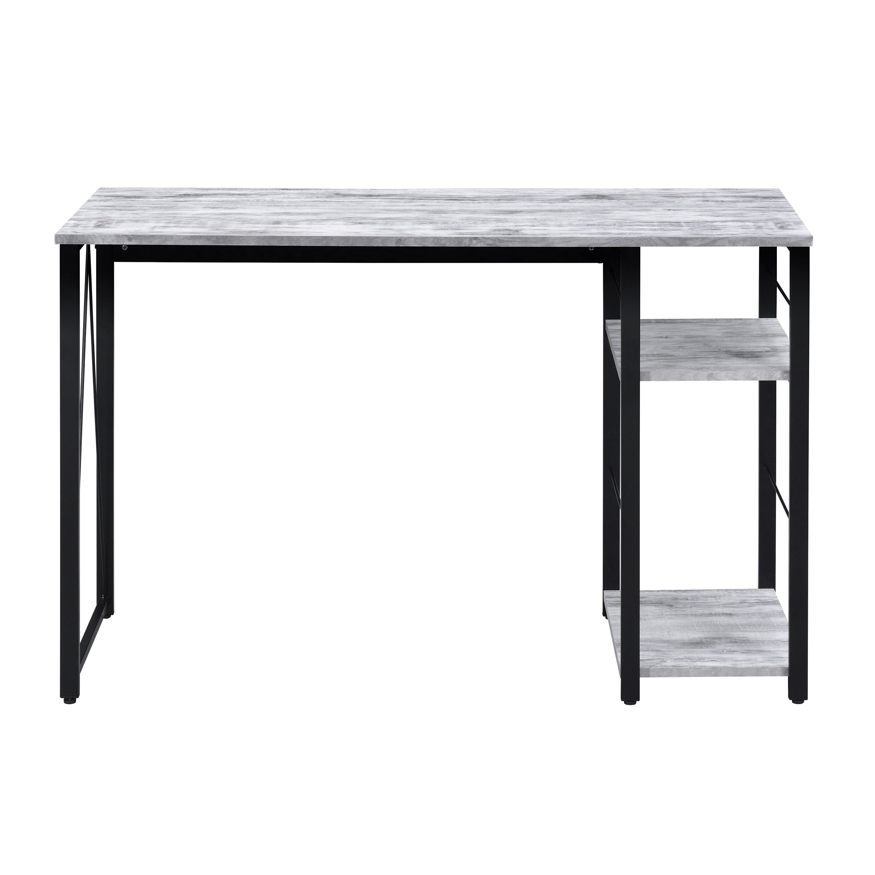 Industrial Rectangular Writing Desk with 2 Open Shelves and Industrial Rectangular Writing Desk with 2 Open Shelves and