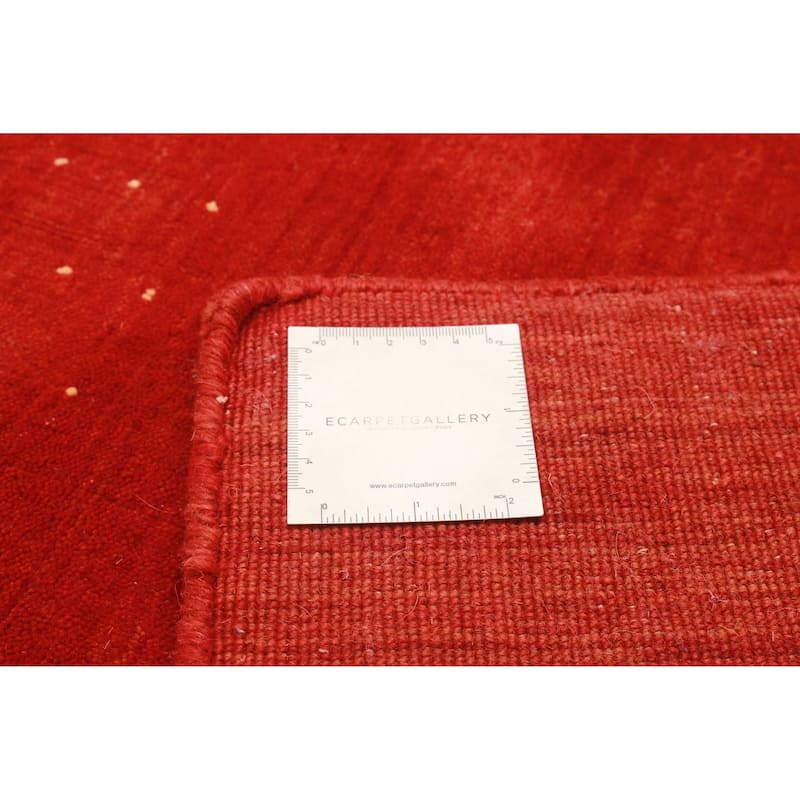 Kashkuli Gabbeh Red Rug 4'4" x 6'5" - 4'4 x 6'5