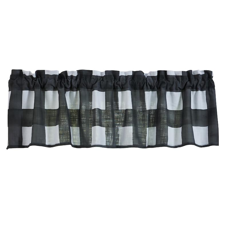 Split P Buffalo Check Watercolor Black Valance 60" x 14" - 14" X 60"