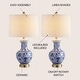 preview thumbnail 2 of 18, Gemma 25.25" Ceramic/Metal LED Table Lamp, Blue/White (Set of 2) by JONATHAN Y