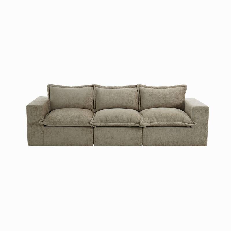 Comfy Cloud Chenille Upholstered Sectional Sofa with Pillow-Top Cushion