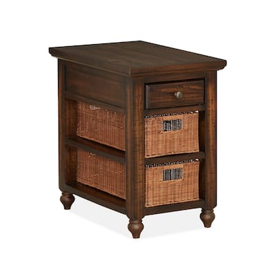 Magnussen Home Cottage Lane Coffee Rectangular Chairside End Table - 16''W x 24''D x 24''H