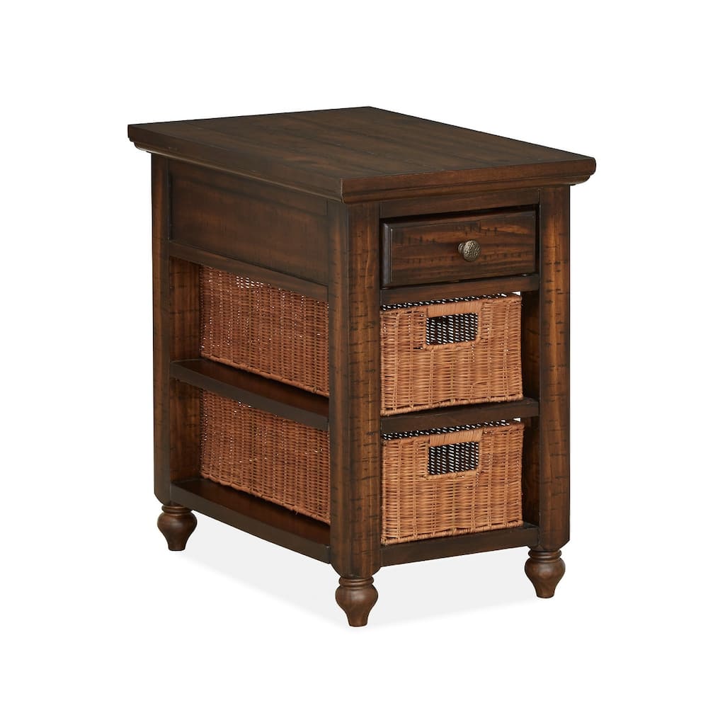 Magnussen Home Cottage Lane Coffee Rectangular Chairside End Table - 16''W x 24''D x 24''H