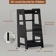 preview thumbnail 19 of 17, Toddler Standing Tower Kitchen Step Stool for Kid's Adjustable Height - 16.7" * 15.7" * 35.43"