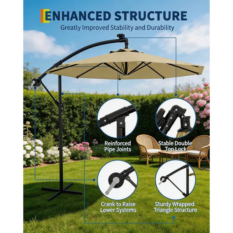 Cantilever Umbrella, with 360° Rotating