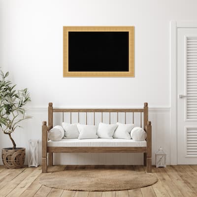 Trellis Wood Framed Black Corkboard Bulletin Board