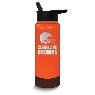 NFL Cleveland Browns Stainless Steel Silicone Grip 24 Oz. Water Bottle