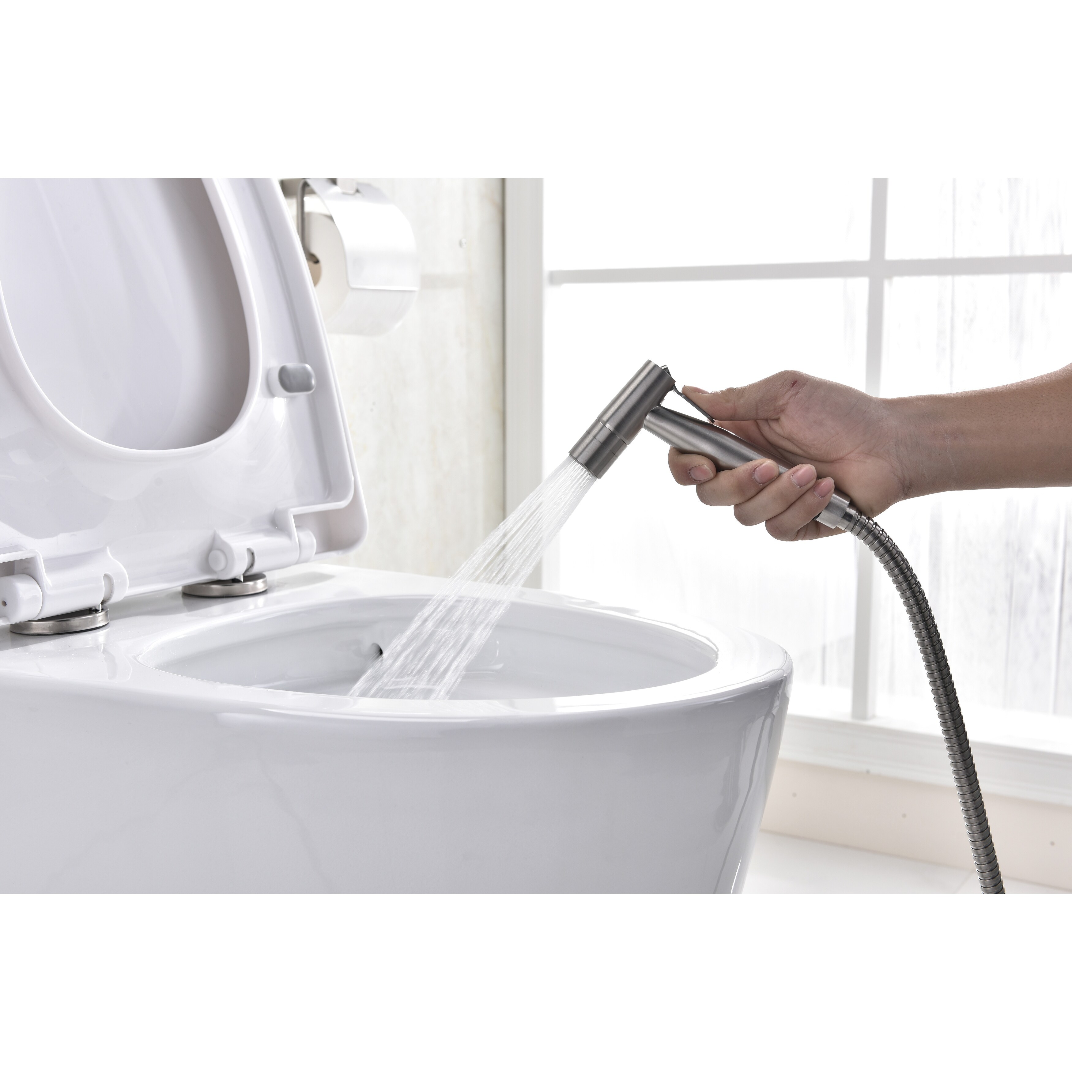 Shop Handheld Bidet With Thumb Pressure Controls Bidet Sprayer For Toilet Bathroom Sprayer Kit Spray Attachment With Hose Overstock 31606396