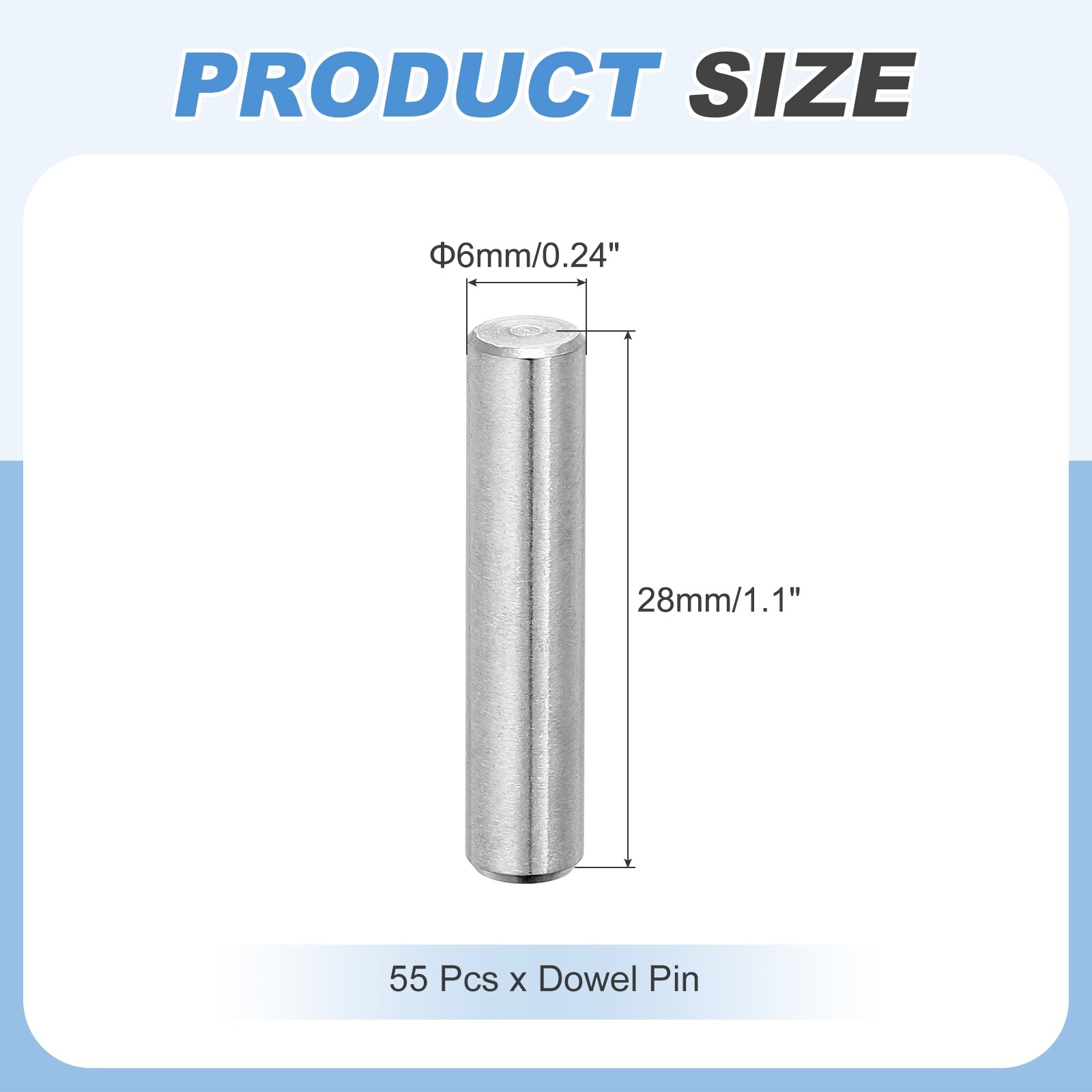 Dowel Pin Shelf Support Pin Shelf Pegs for Shelves Cabinets Furniture Nickel Plated - Silver