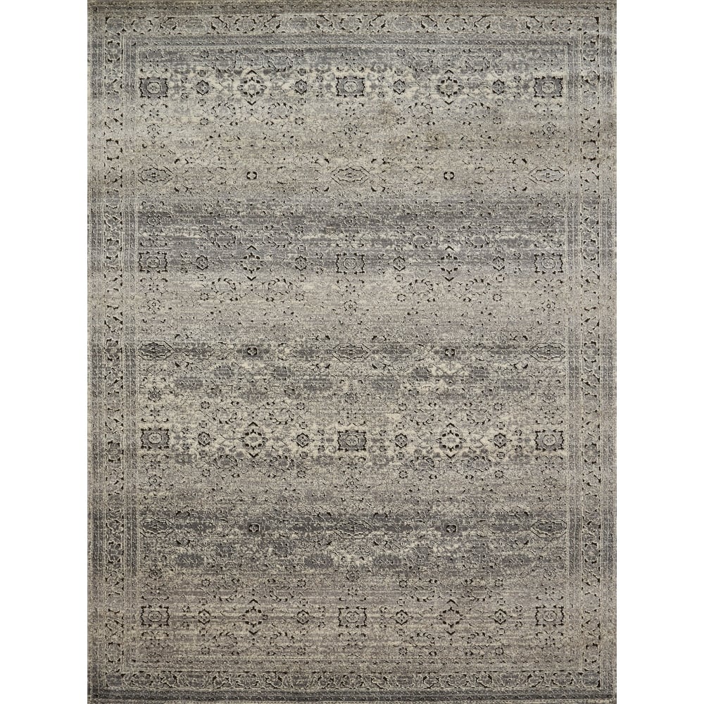 Alexander Home Carissa Distressed Floral Border Area Rug