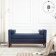 preview thumbnail 3 of 29, 53.5"W Elegant Upholstered Bench with Pillows for End of Bed, Bedroom, Living Room