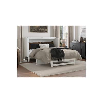 Solid Wood Murphy Bed Chest with Mattress & Charger - Twin, Full Sizes - Space Saving Furniture