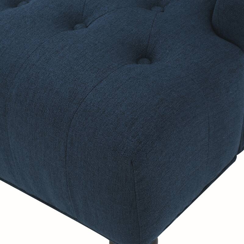 Linen Wingback Chair With Wood Frame
