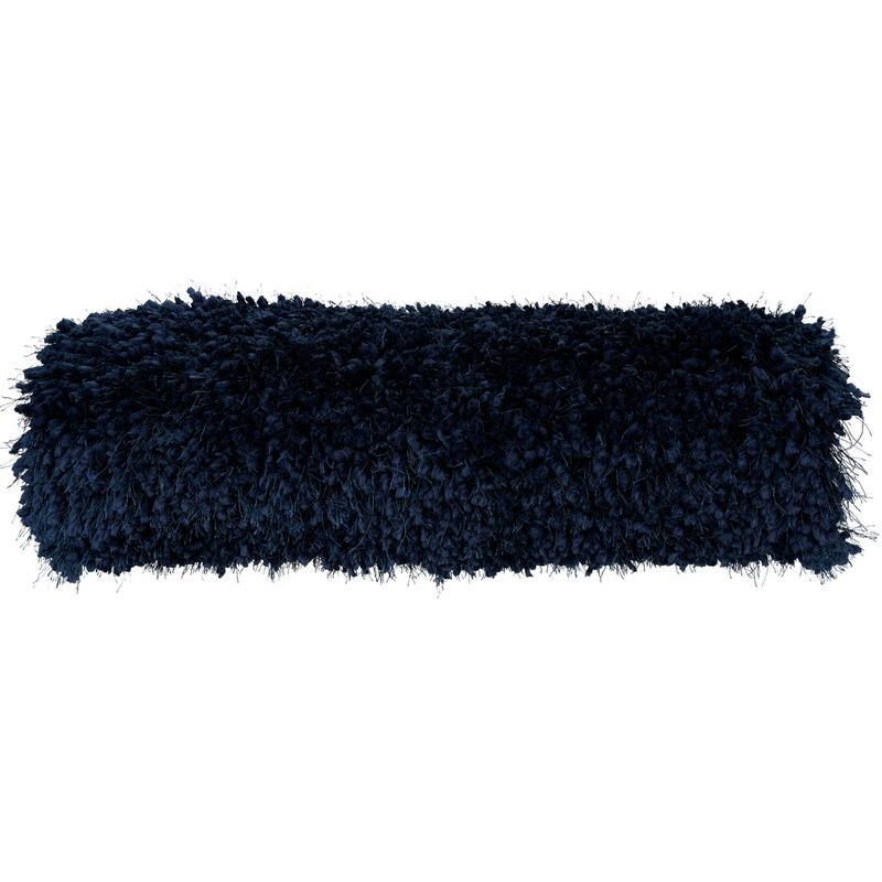 Mina Victory Shag Solid Throw Pillow - Navy - 5" x 20"