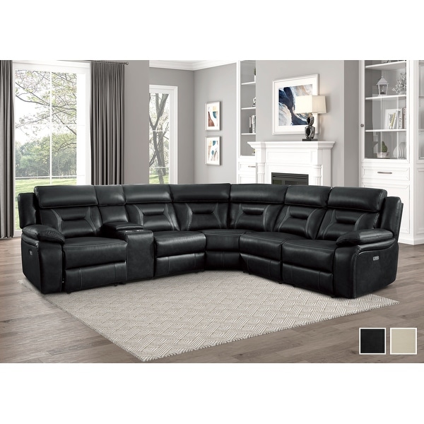 Calvin leather modular outlet sectional