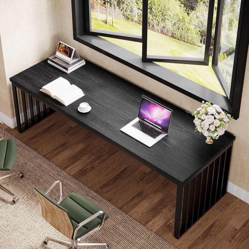 78.74" Extra Long Computer Desk, Double 2-Person Desk, Workstation Writing Study Table for Home Office